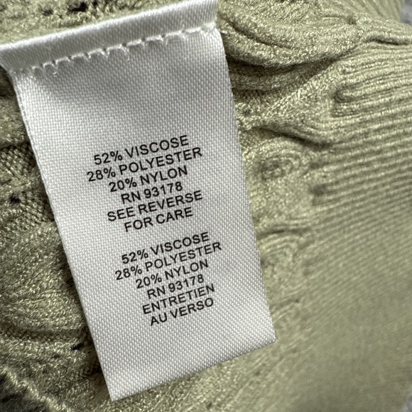 Tahari Sweater Womens M Pullover Long Sleeve Lightweight Stretchy Cotton Neutral - Picture 6 of 9